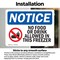 Signmission No Food Or Drink Allowed In Sign With Symbol, 5 in W x Rectangle, Vinyl Decal OS-2PACK-NS-D-35-L-14573 - alternate 4